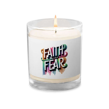 Glass jar soy wax candle