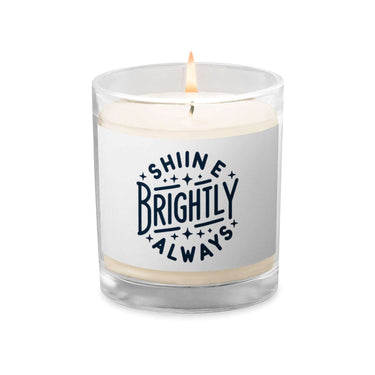 Glass jar soy wax candle Shine Brightly always