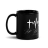 Black Glossy Mug Faith Hope Love 