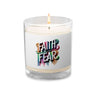 Glass jar soy wax candle 