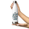 Stainless steel water bottle Jesus i trust you 
