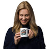 White glossy mug Faith Hope & Love 