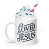 White glossy mug Love by Jesus 
